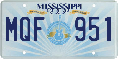 MS license plate MQF951