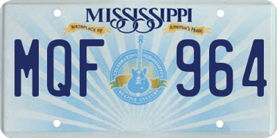 MS license plate MQF964
