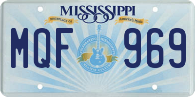 MS license plate MQF969