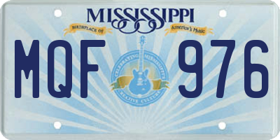 MS license plate MQF976