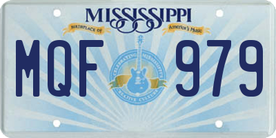 MS license plate MQF979