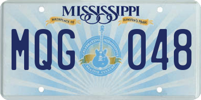 MS license plate MQG048