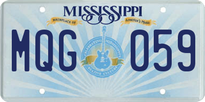 MS license plate MQG059