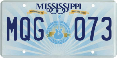 MS license plate MQG073