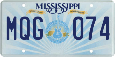 MS license plate MQG074