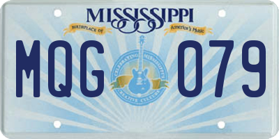 MS license plate MQG079