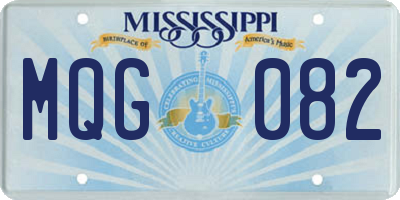 MS license plate MQG082