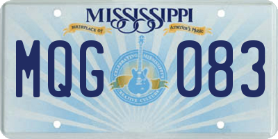 MS license plate MQG083