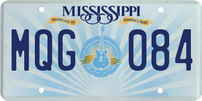 MS license plate MQG084