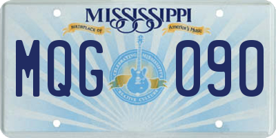 MS license plate MQG090