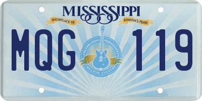 MS license plate MQG119