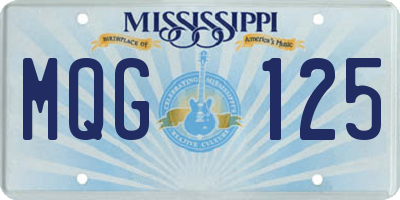 MS license plate MQG125