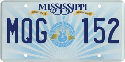 MS license plate MQG152