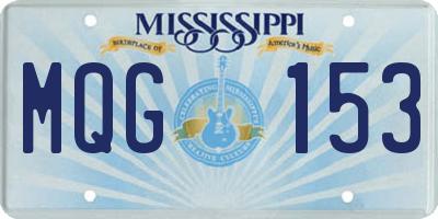 MS license plate MQG153