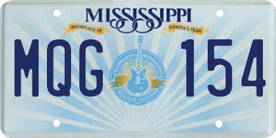 MS license plate MQG154