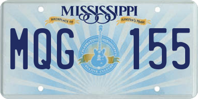 MS license plate MQG155