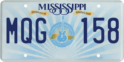 MS license plate MQG158