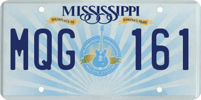 MS license plate MQG161