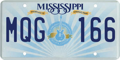 MS license plate MQG166