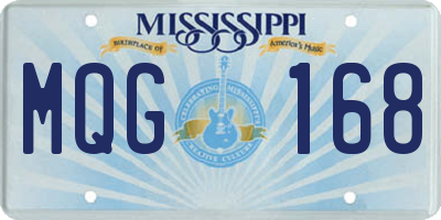 MS license plate MQG168