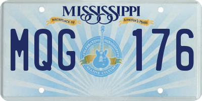 MS license plate MQG176