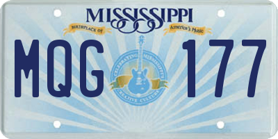 MS license plate MQG177