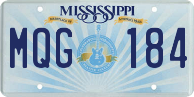 MS license plate MQG184
