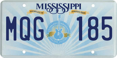 MS license plate MQG185