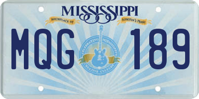 MS license plate MQG189