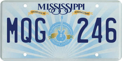 MS license plate MQG246