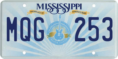 MS license plate MQG253