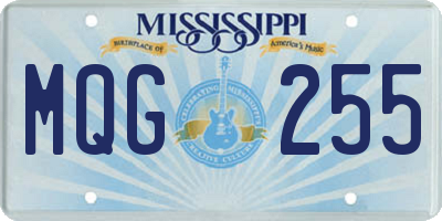 MS license plate MQG255