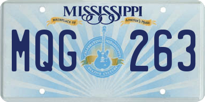 MS license plate MQG263