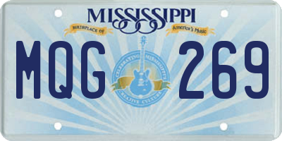 MS license plate MQG269