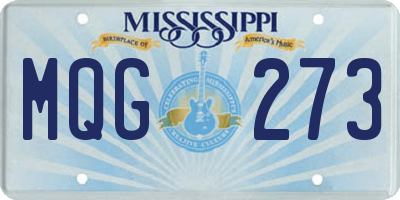 MS license plate MQG273