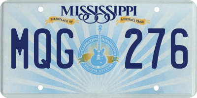 MS license plate MQG276