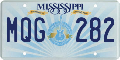 MS license plate MQG282