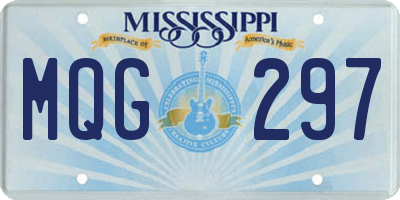 MS license plate MQG297