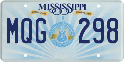 MS license plate MQG298