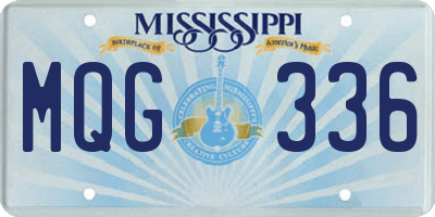 MS license plate MQG336