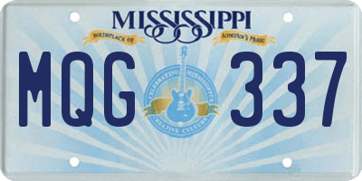 MS license plate MQG337