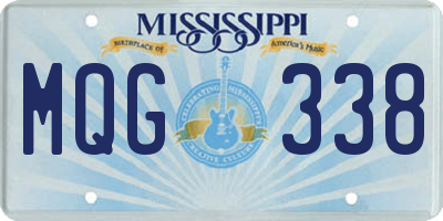 MS license plate MQG338