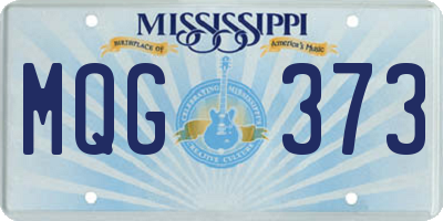 MS license plate MQG373