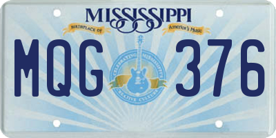 MS license plate MQG376