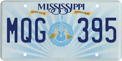 MS license plate MQG395