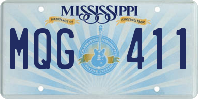 MS license plate MQG411