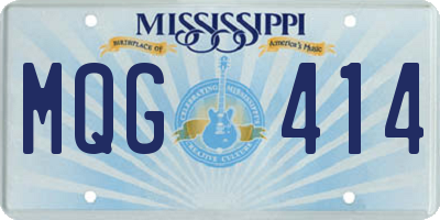 MS license plate MQG414