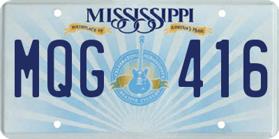 MS license plate MQG416
