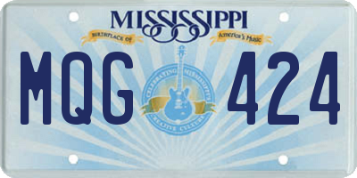 MS license plate MQG424