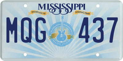 MS license plate MQG437